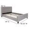 Merrick Lane Clarendon Platform Bed Contemporary Tufted Upholstered Platform Bed with Footboard